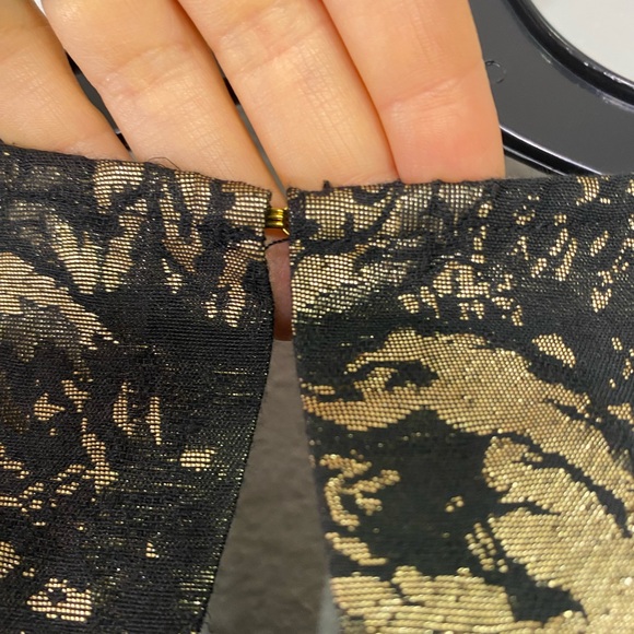 Cynthia Steffe Gold Leaf Dress Size 4 - Picture 7 of 9